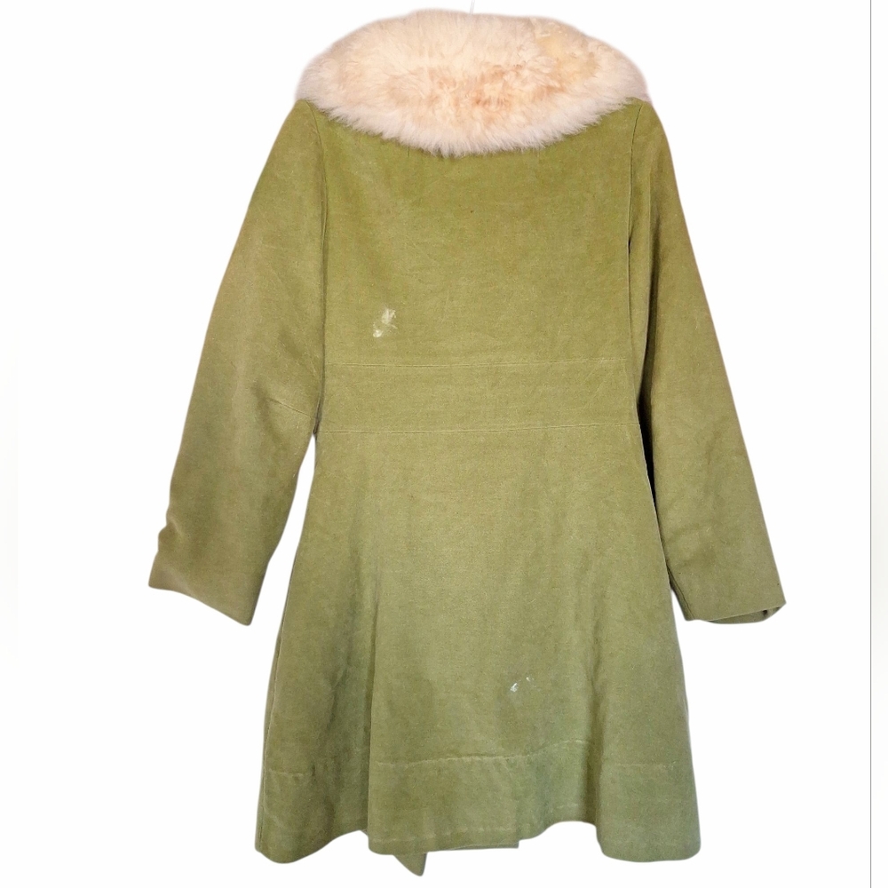 Vintage 60's Country Pacer Penny Lane Faux Fur Wool Coat - Picture 5 of 16